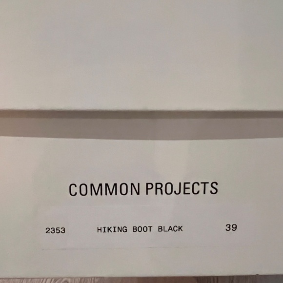 COMMON PROJECTS - BLACK LEATHER HIKING BOOTS - SIZE 39 - Picture 6 of 6